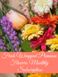 Fresh Wrapped Upscale Flower Bouquet Monthly Subscription