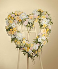 Pink and Yellow Rose Open Heart 