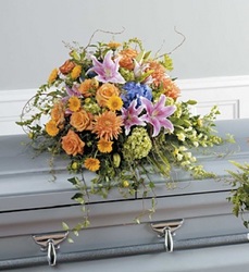 Garden Mixture Casket Spray