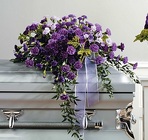 Purple Monochromatic Casket Spray