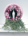 Pink Wreath with Statue 