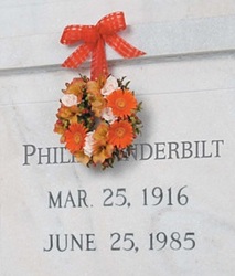 Small Peach and Orange Memorial Wreath