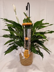 Peace Lily and Windchime