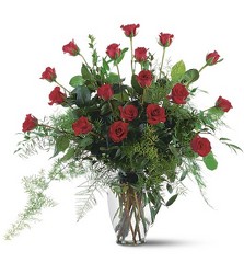 18 Roses Vased
