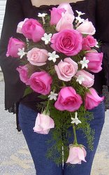 Cascading Pink Roses