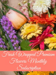 Fresh Wrapped Upscale Flower Bouquet Monthly Subscription 