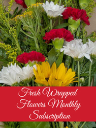 Fresh Wrapped Flower Bouquet Monthly Subscription 