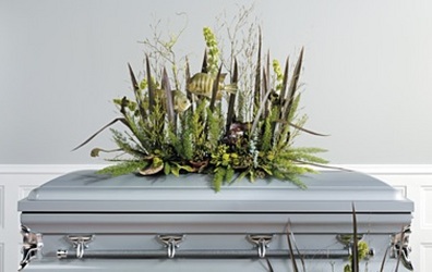 Swimming Fish Full Couch Casket Spray 