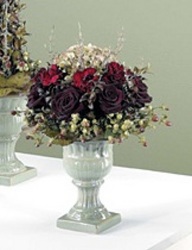 Green and Burgundy Urn Arrangement Green and Burgundy Urn Arrangement
