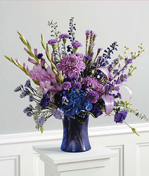 Purple Monochromatic Vase Arrangement 