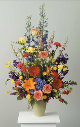 Polychromatic Stylized Vase Arrangement