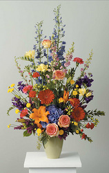 Polychromatic Stylized Vase Arrangement 