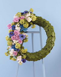 Eucalyptus Scaled Wreath with Floral Accents Eucalyptus Scaled Wreath with Floral Accents