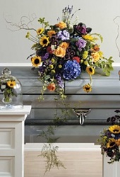 Garden Inspired Half Couch Casket Spray Garden Inspired Half Couch Casket Spray