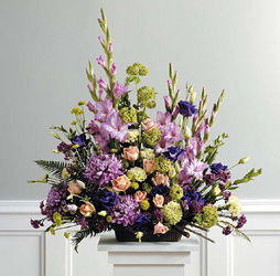 Purple, Peach & Green Traditional Arrangement 