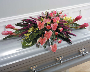 Tropical Full Couch Casket Spray Tropical Full Couch Casket Spray