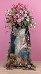 Pink Standing Spray with Blanket 