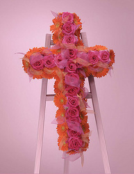 Rose and Gerbera Daisy Cross 