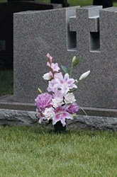 Pink Cemetery Urn Arrangement