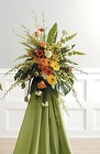Orange and Yellow Standing Easel Spray with Tropical Accents 