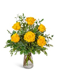 Half Dozen Yellow Roses