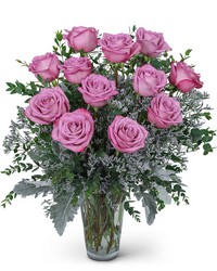 One Dozen Angelic Lavender Roses