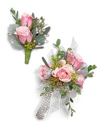 Glossy Corsage and Boutonniere Set