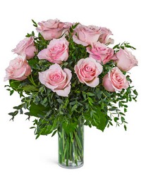 One Dozen Perfectly Pink Roses