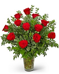 One Dozen Elegant Red Roses