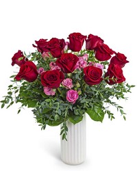 One Dozen Flirty Roses