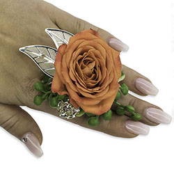 Tangerine Floral Ring