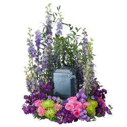 Forever Cherished Blue Urn Surround  