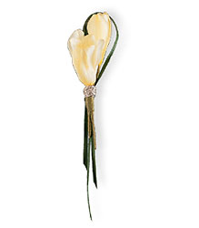 White Freesia Boutonniere 